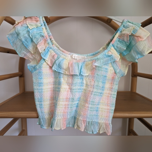 Love Shack Fancy plaid crop top, size small - Picture 3 of 3